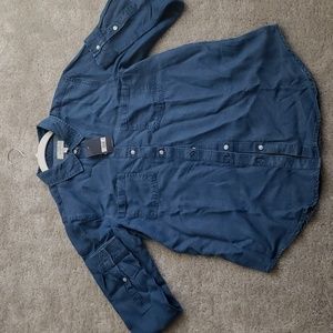 NWT LUCKY BRAND BLUE JEAN LONG SLEEVE SHIRT